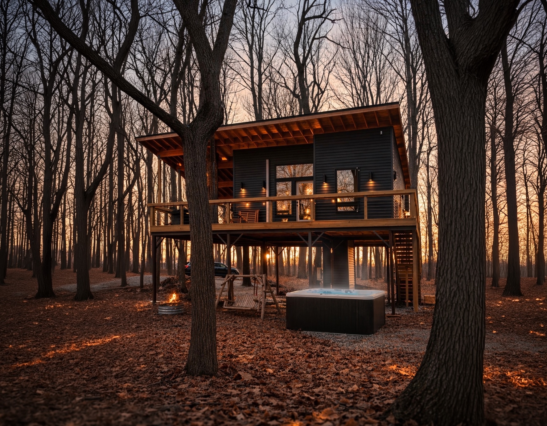 Goat Creek treehouse and wooded retreat